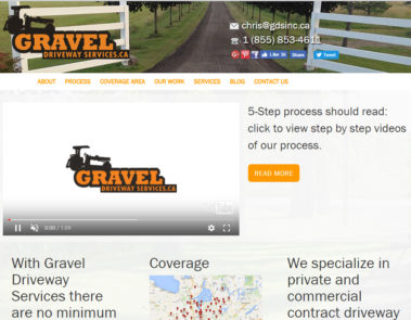 Gravel Driveway Services, Web Design, Mobile Web Design, Barrie