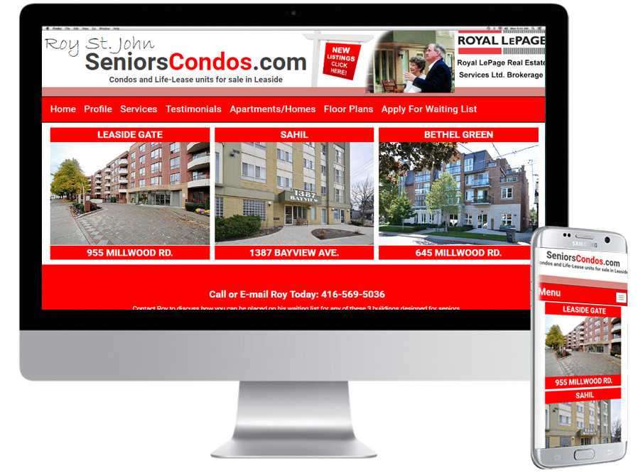 Seniors Condos , Mobile Web Sites, Web Design, Barrie