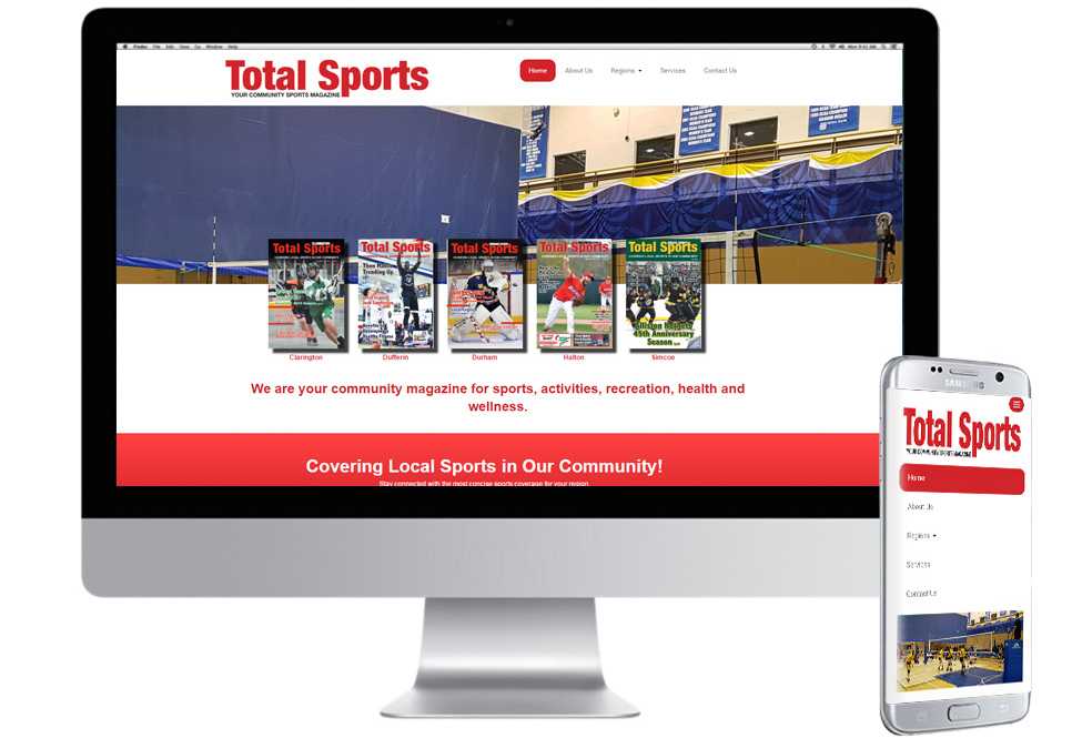 Total Sports Alliance, Mobile Web Sites, Web Design, Barrie