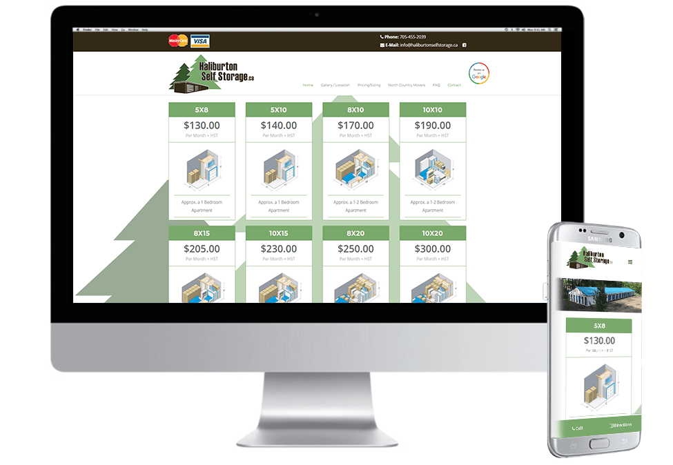 Haliburton Self Storage - Web Design, SEO Aurora